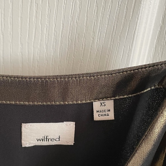 Wilfred Free Gold Metallic Vivienne Dress Xs - Picture 12 of 16